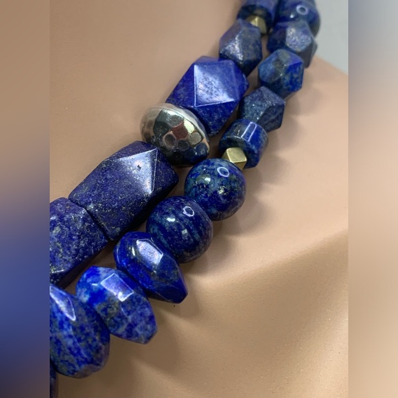 Silpada Rare “INDIGO FOR IT” Sterling & Natural Lapis Lazuli 2-Strand Necklace - Picture 6 of 14